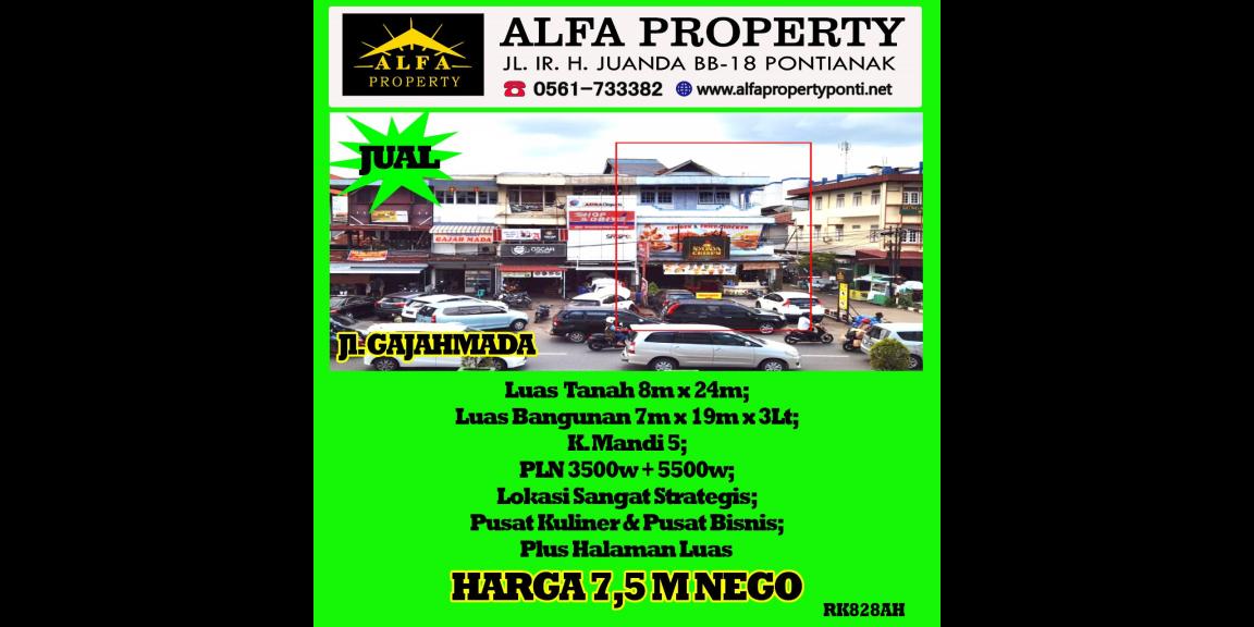 Dijual Ruko Jalan Gajahmada Kota Pontianak Dijual Ruko Jalan Gajahmada Kota Pontianak