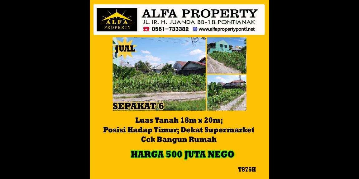 Tanah Dijual Jalan Sepakat 6 Kota Pontianak Tanah Dijual Jalan Sepakat 6 Kota Pontianak