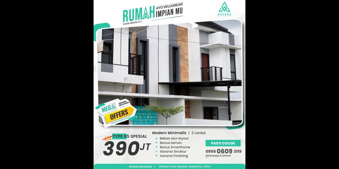 Rumah 2 Lantai di Tengah Wilayah Kota Mojosari Rumah 2 Lantai di Tengah Wilayah Kota Mojosari