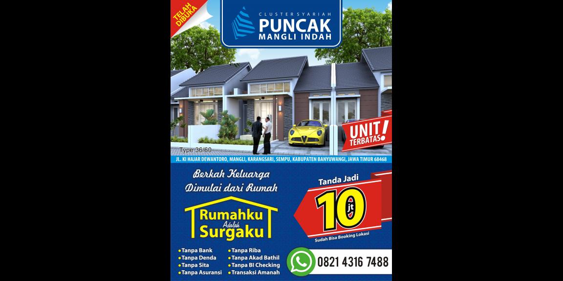 CLUSTER SYARIAH PUNCAK MANGLI INDAH CLUSTER SYARIAH PUNCAK MANGLI INDAH