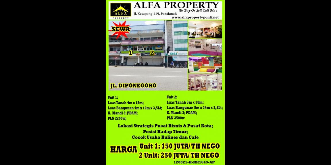 Ruko Diponegoro, Pontianak, Kalimantan Barat Ruko Diponegoro, Pontianak, Kalimantan Barat