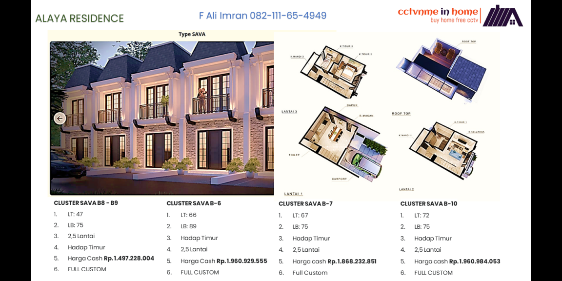 Dijual Cepat Rumah Cluster Baru di Alaya Residence Berhadiah Exclusive CCTV Wifi Ezviz H1c Dijual Cepat Rumah Cluster Baru di Alaya Residence Berhadiah Exclusive CCTV Wifi Ezviz H1c