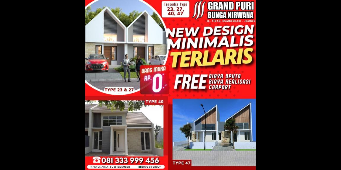 Perumahan Jember Subsidi Minimalis Kampus Terlaris Grand Puri Bunga Nirwana Perumahan Jember Subsidi Minimalis Kampus Terlaris Grand Puri Bunga Nirwana