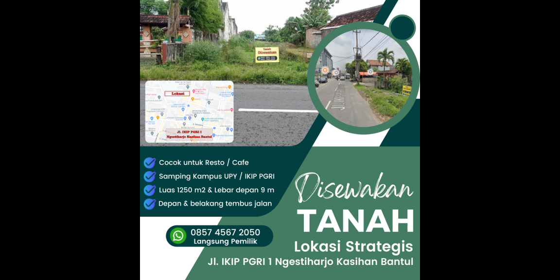Disewakan tanah Lokasi sangat strategis, cocok untuk usaha Cafe / Resto Disewakan tanah Lokasi sangat strategis, cocok untuk usaha Cafe / Resto
