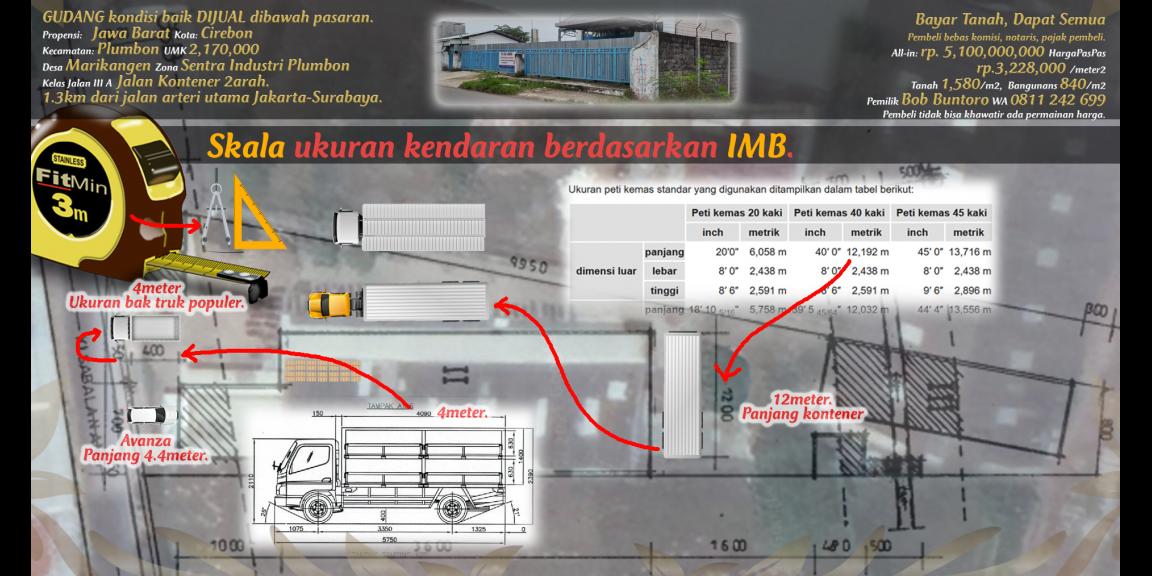 Gudang dijual rp.3,223,000/m2 di pinggir jalan kontener di zona industri Plumbon, Cirebon. Gudang dijual rp.3,223,000/m2 di pinggir jalan kontener di zona industri Plumbon, Cirebon.
