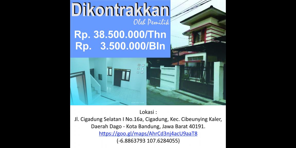Sewa kontrakan 1 Lantai Dasar Di Cigadung – Dago Bandung Sewa kontrakan 1 Lantai Dasar Di Cigadung – Dago Bandung