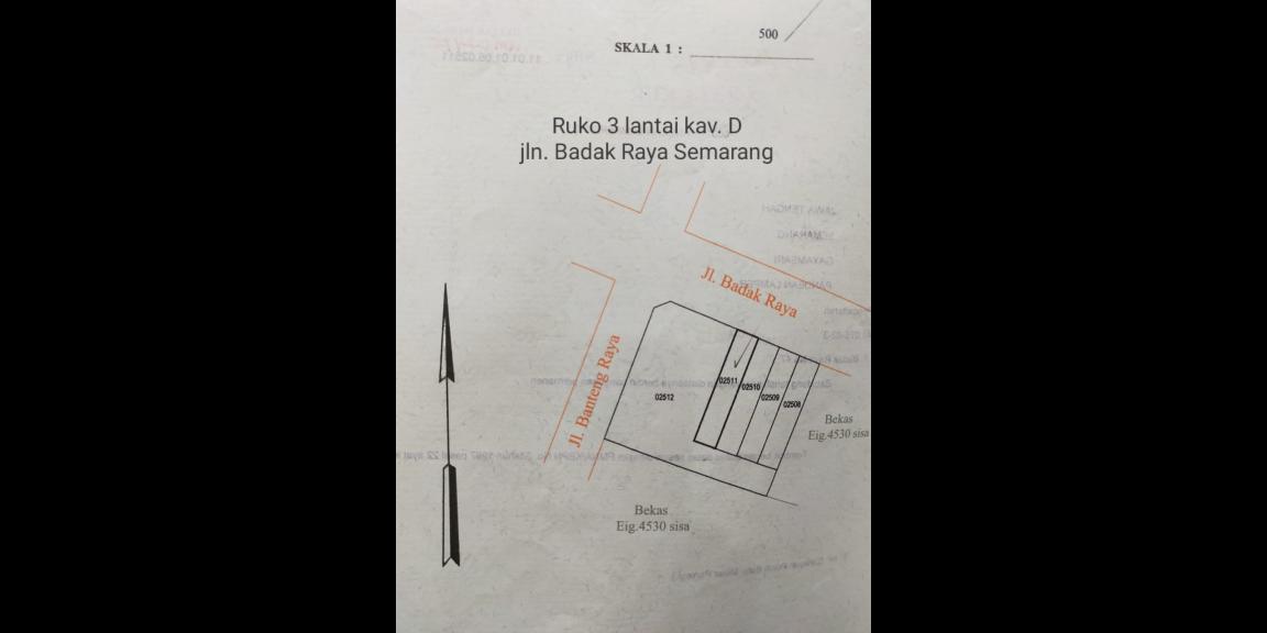 Ruko LT. 134 / LB. 180 - 3 Lt - Jl. Badak Raya, Smg - SHM Ruko LT. 134 / LB. 180 - 3 Lt - Jl. Badak Raya, Smg - SHM