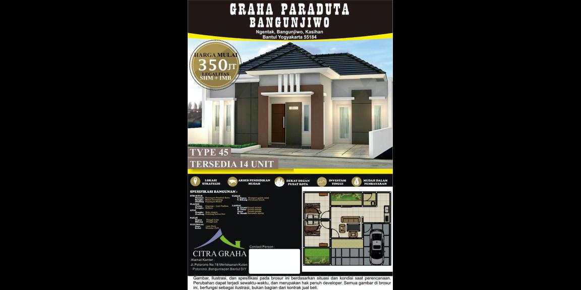 7 MENIT KE UMY & RINGROAD. Dijual kavling siap bangun GRAHA PARADUTA BANGUNJIWO 7 MENIT KE UMY & RINGROAD. Dijual kavling siap bangun GRAHA PARADUTA BANGUNJIWO