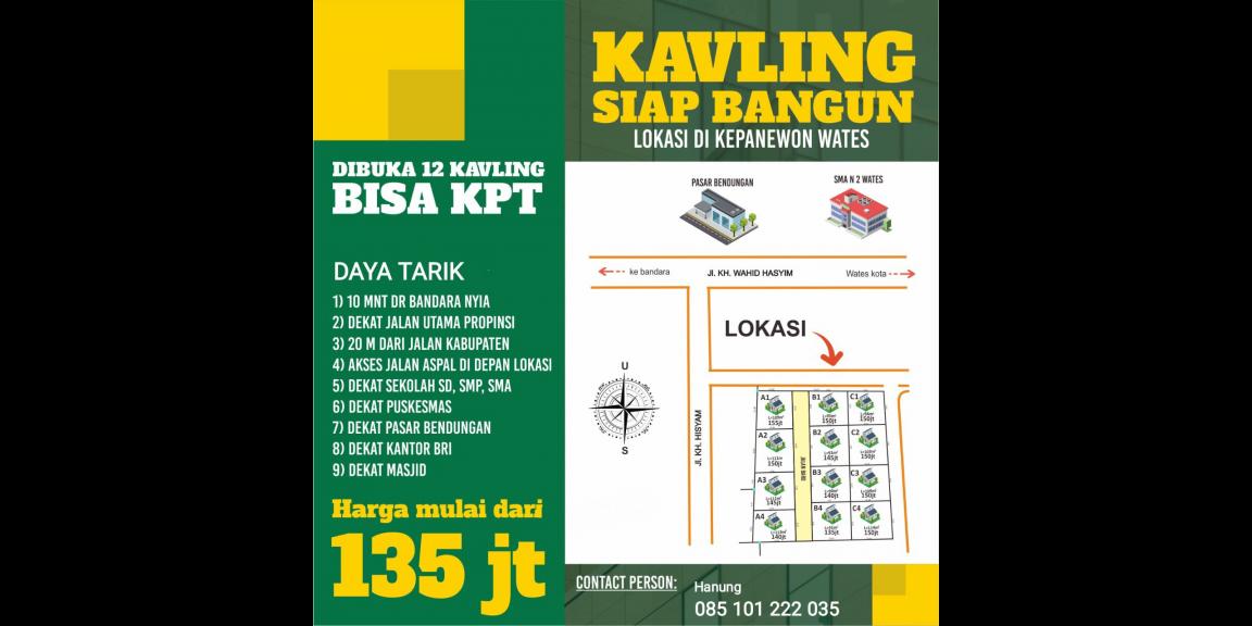 Kavling Dekat Bandara Dekat Wates, Kulonprogo Yogyakarta Kavling Dekat Bandara Dekat Wates, Kulonprogo Yogyakarta