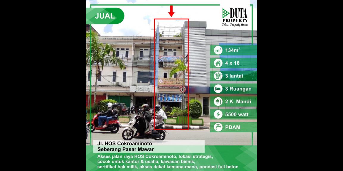 Dijual Ruko Jalan Hos Cokroaminoto, Pontianak Dijual Ruko Jalan Hos Cokroaminoto, Pontianak