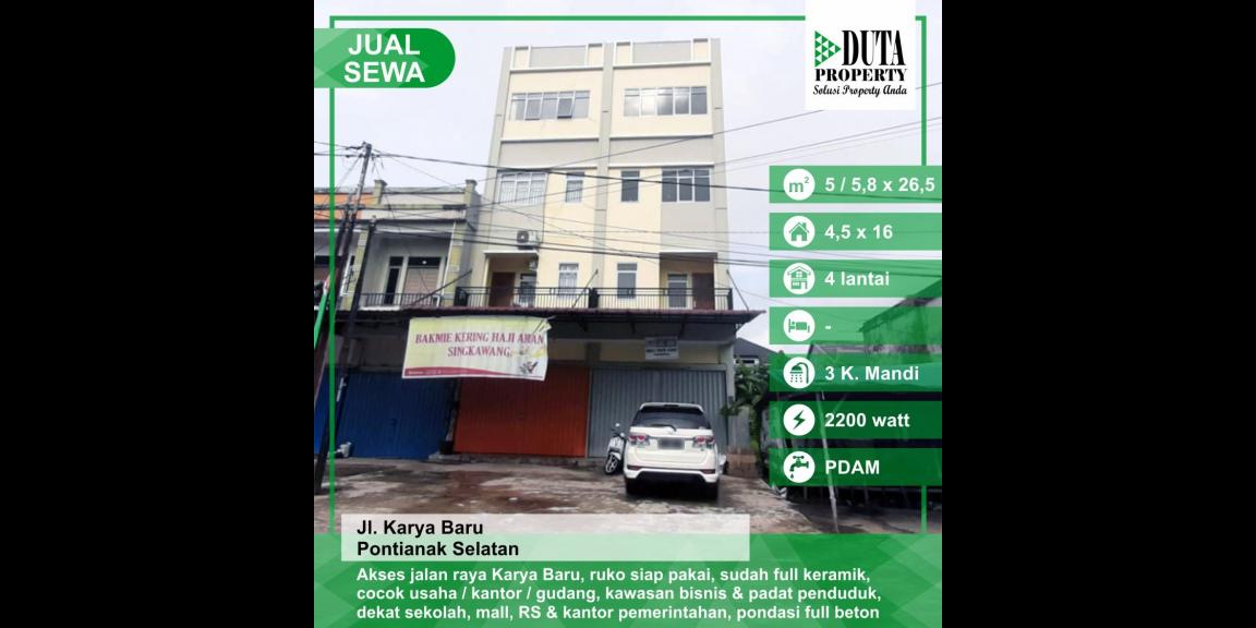 Ruko Karya Baru Pontianak, Kalimantan Barat Ruko Karya Baru Pontianak, Kalimantan Barat