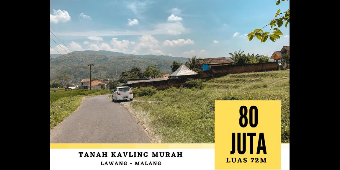 Tanah kavling pinggir Aspal murah siap bangun SHM luas 72m² harga 80jt Tanah kavling pinggir Aspal murah siap bangun SHM luas 72m² harga 80jt