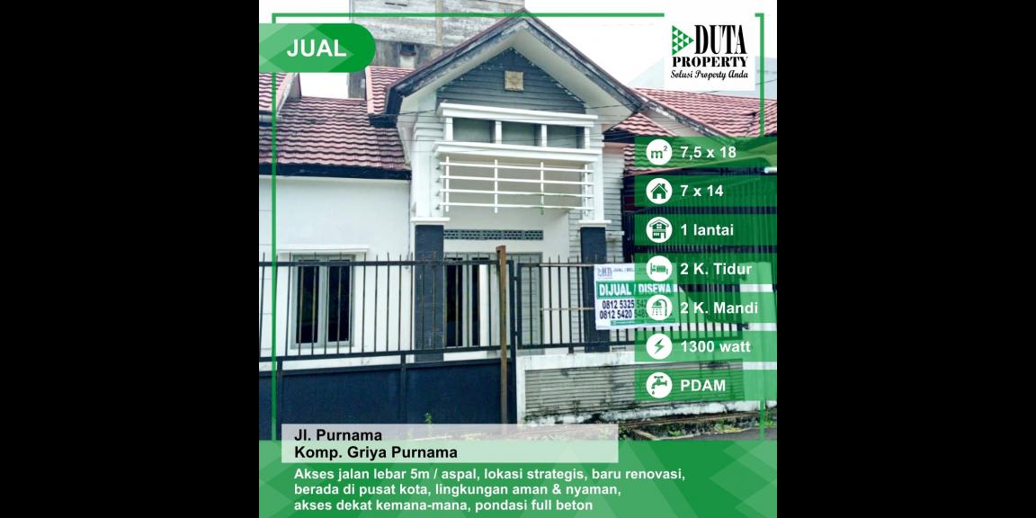 Dijual Rumah Komplek Griya Purnama, Pontianak, Kalimantan Barat Dijual Rumah Komplek Griya Purnama, Pontianak, Kalimantan Barat
