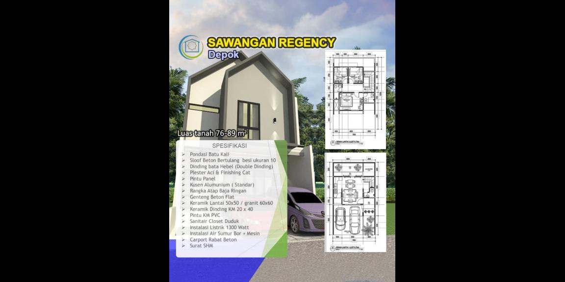 Rumah Scandinavian di Perumahan Sawangan Depok dekat Tol  Rumah Scandinavian di Perumahan Sawangan Depok dekat Tol