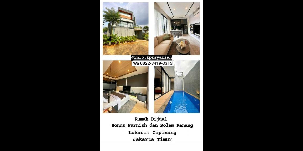 Rumah 3LT bonus furnish dan kolam renang lokasi Cipinang Jakarta Timur Rumah 3LT bonus furnish dan kolam renang lokasi Cipinang Jakarta Timur
