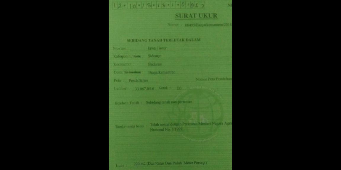 BU bulan ini tanah super dekat jalan raya sidoarjo-surabaya BU bulan ini tanah super dekat jalan raya sidoarjo-surabaya