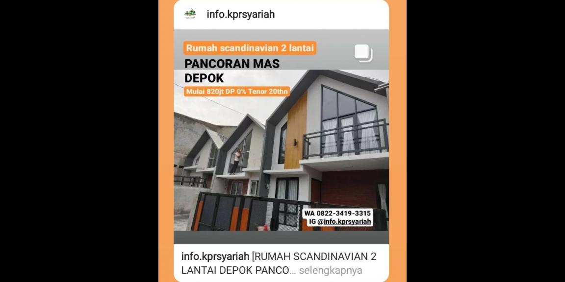 Rumah scandinavian 2lantai Pancoran Mas Depok Rumah scandinavian 2lantai Pancoran Mas Depok
