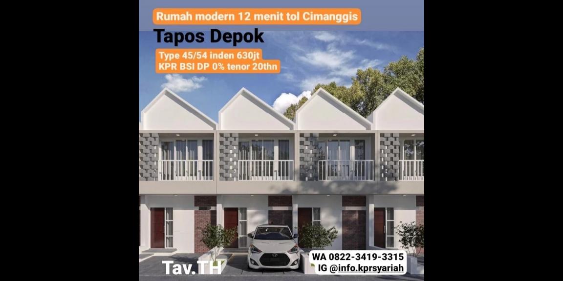 Tavisha townhouse minimalis akses 10 menit tol Cimanggis Depok Tavisha townhouse minimalis akses 10 menit tol Cimanggis Depok
