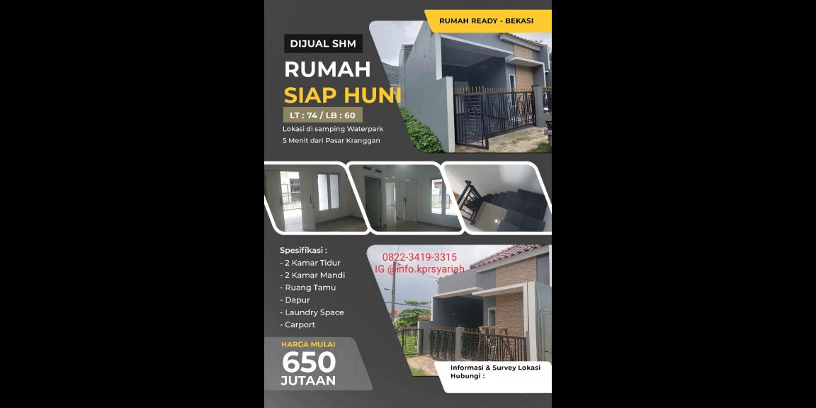 Rumah ready siap huni Kranggan Bekasi Rumah ready siap huni Kranggan Bekasi