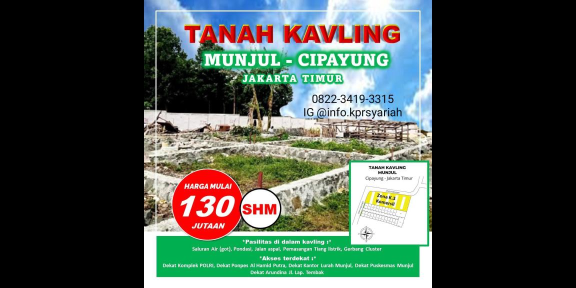 Tanah kavling siap bangun Munjul Cipayung Jakarta Timur Tanah kavling siap bangun Munjul Cipayung Jakarta Timur