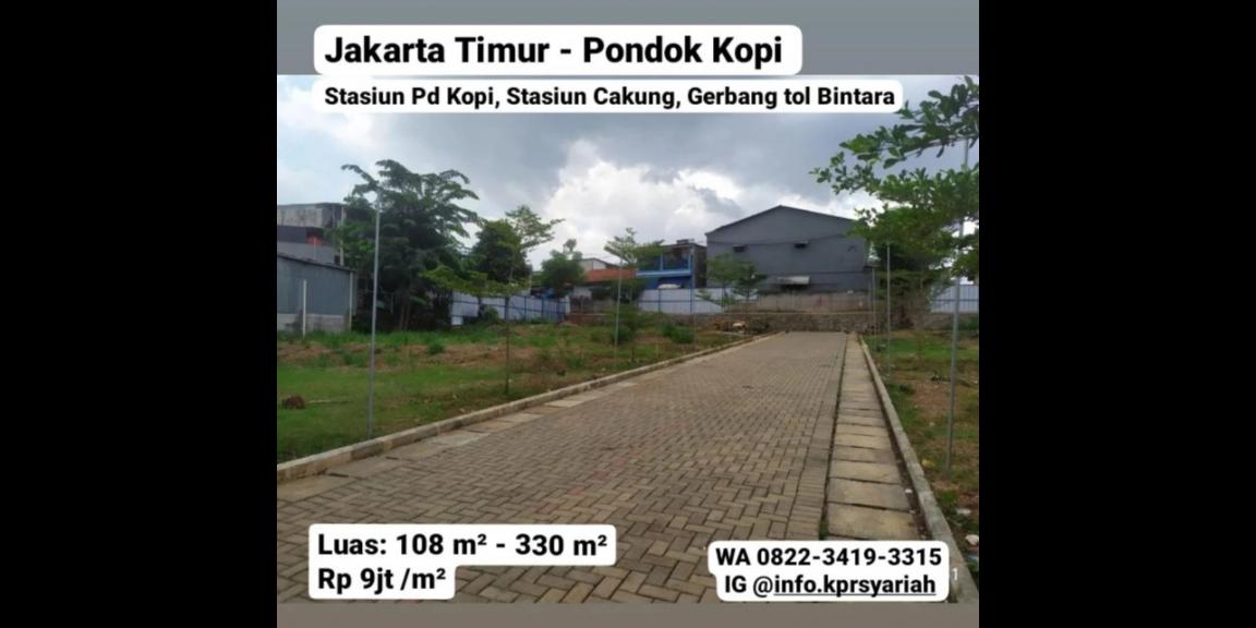 Tanah kavling siap bangun Pondok Kopi Jakarta Timur Tanah kavling siap bangun Pondok Kopi Jakarta Timur