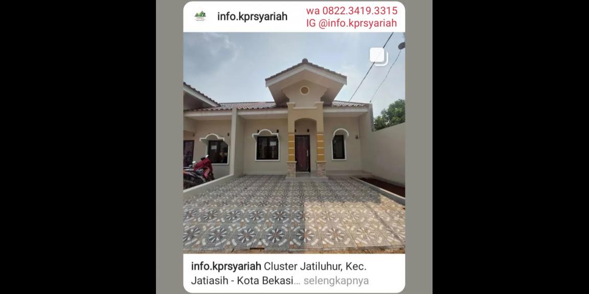 Rumah readystok Cluster Jatiluhur Jatiasih Bekasi DP ringan Rumah readystok Cluster Jatiluhur Jatiasih Bekasi DP ringan