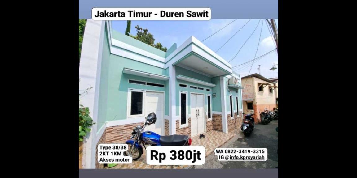 Rumah dijual akses motor Pondok Bambu Duren Sawit Jakarta Timur Rumah dijual akses motor Pondok Bambu Duren Sawit Jakarta Timur
