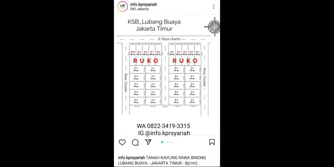 Tanah kavling Rawabinong Lubang Buaya Jakarta Timur  Tanah kavling Rawabinong Lubang Buaya Jakarta Timur