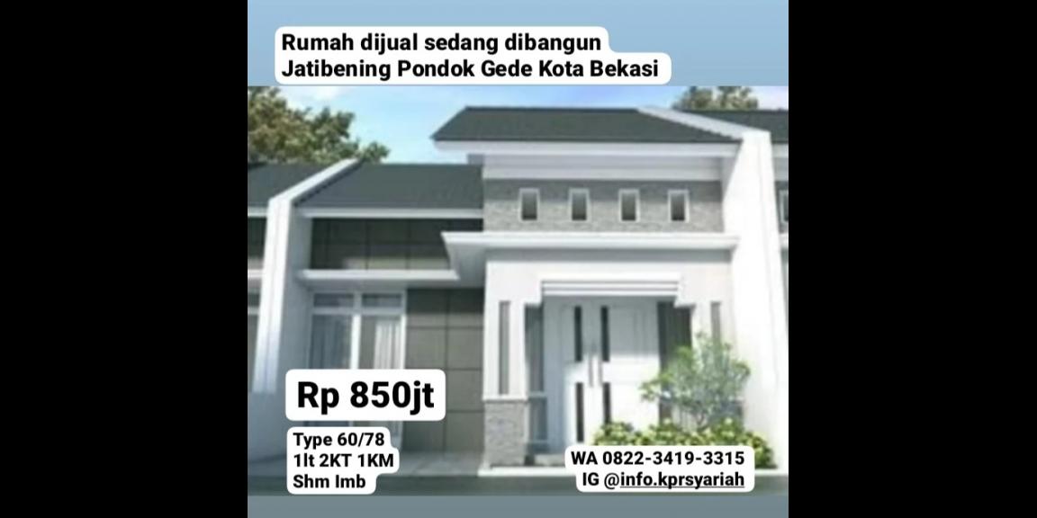 Rumah dijual on progress Jatibening Pondok Gede Bekasi Rumah dijual on progress Jatibening Pondok Gede Bekasi