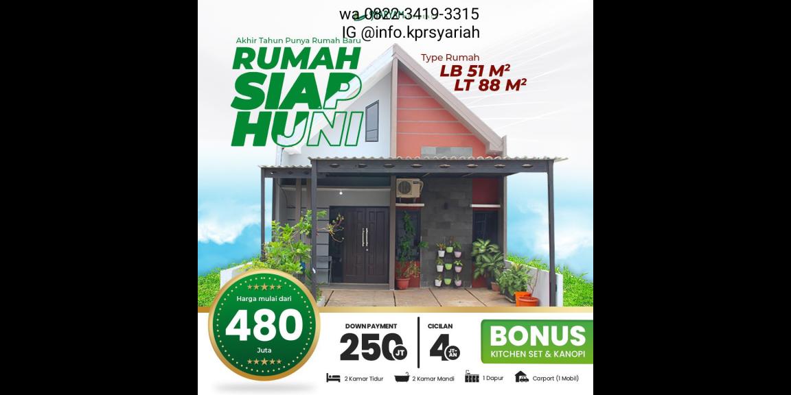 Rumah siap huni bonus canopy akses dekat tol Setu Bekasi Rumah siap huni bonus canopy akses dekat tol Setu Bekasi