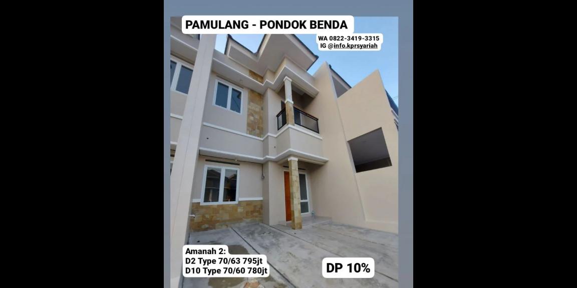 Amanah Village 2 Rumah 2 lantai Pondok Benda Pamulang  Amanah Village 2 Rumah 2 lantai Pondok Benda Pamulang