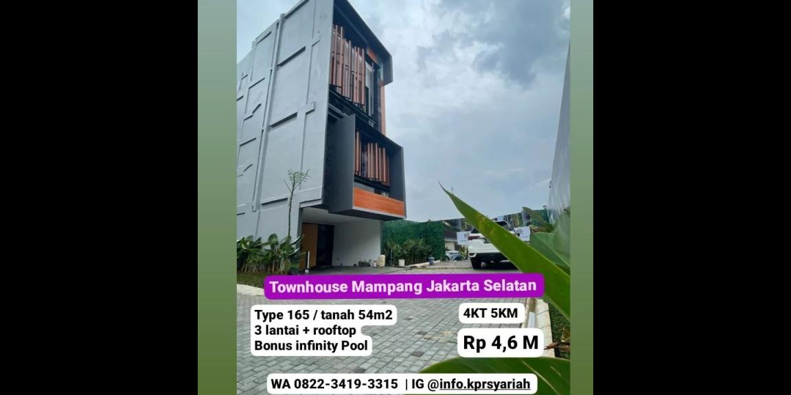 Townhouse Premium strategis Mampang Jakarta Selatan Townhouse Premium strategis Mampang Jakarta Selatan