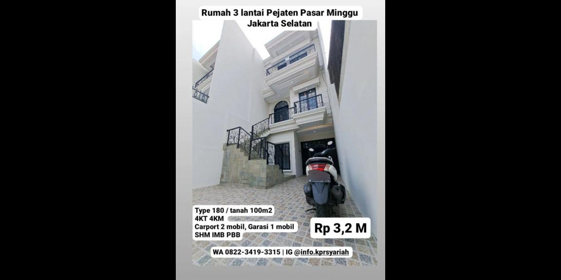 Rumah 3lantai Pejaten Pasar Minggu Jakarta Selatan Rumah 3lantai Pejaten Pasar Minggu Jakarta Selatan