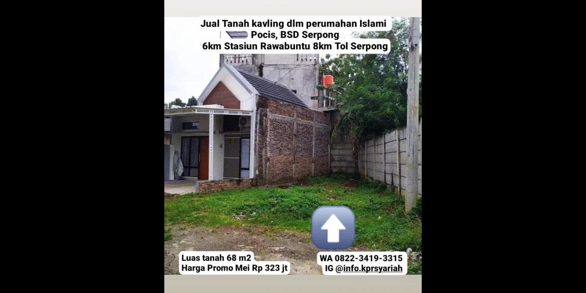 Tanah kavling dalam perumahan Islami Pocis BSD Serpong Tanah kavling dalam perumahan Islami Pocis BSD Serpong