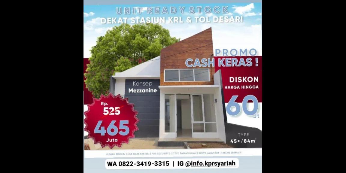 Rumah ready shm dekat stasiun KRL Depok dan tol Desari Rumah ready shm dekat stasiun KRL Depok dan tol Desari