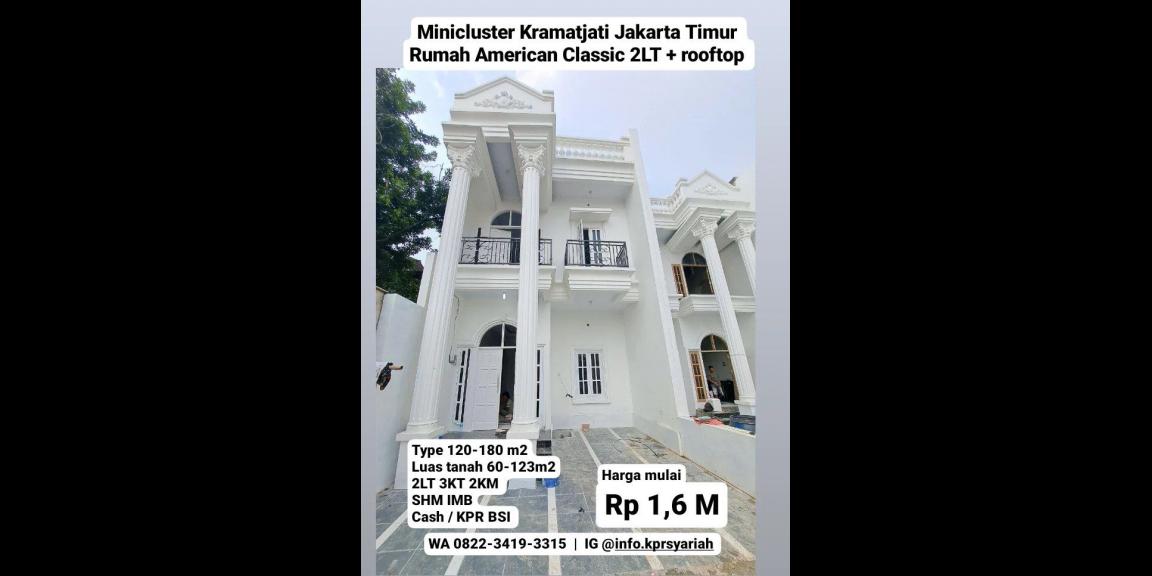 Minicluster Kramatjati Jakarta Timur rumah 2lantai rooftop Minicluster Kramatjati Jakarta Timur rumah 2lantai rooftop
