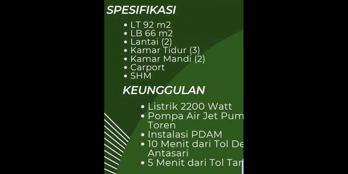 Rumah baru readystok Tanah Baru Beji Depok Rumah baru readystok Tanah Baru Beji Depok