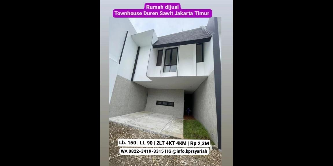 Rumah 2lantai Townhouse Duren Sawit Jakarta Timur Rumah 2lantai Townhouse Duren Sawit Jakarta Timur