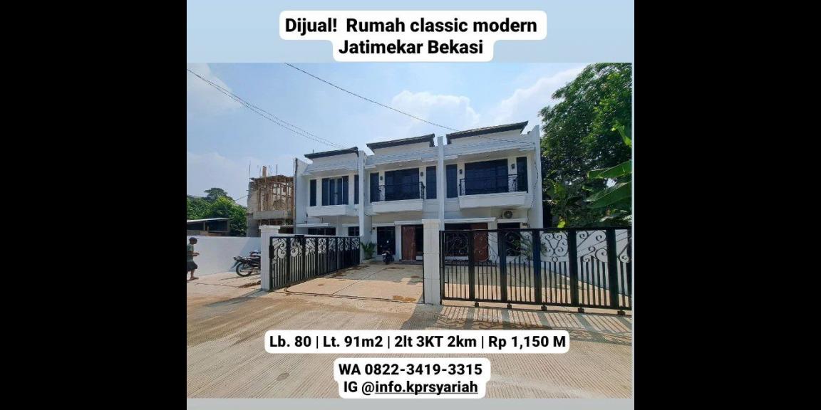 Rumah 2lantai modern classic Jatimekar Jatiasih Bekasi Rumah 2lantai modern classic Jatimekar Jatiasih Bekasi