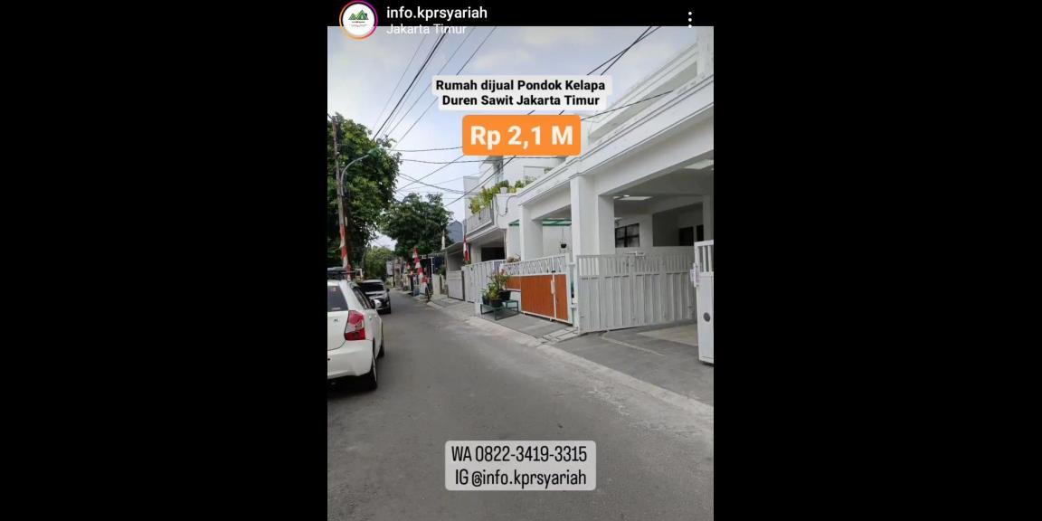 Rumah baru dalam kompleks Pondok Kelapa Duren Sawit Jakarta Timur Rumah baru dalam kompleks Pondok Kelapa Duren Sawit Jakarta Timur