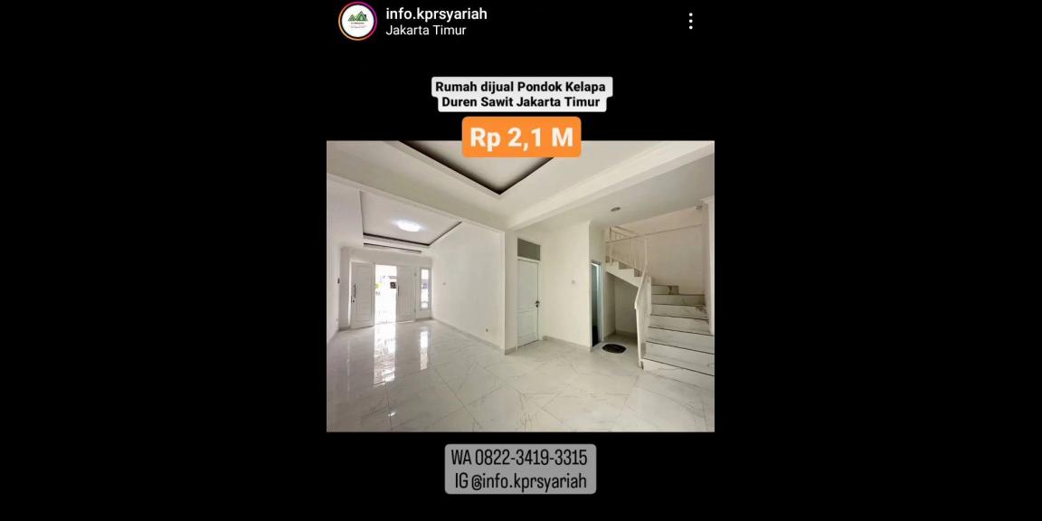 Rumah baru dalam kompleks Pondok Kelapa Duren Sawit Jakarta Timur Rumah baru dalam kompleks Pondok Kelapa Duren Sawit Jakarta Timur