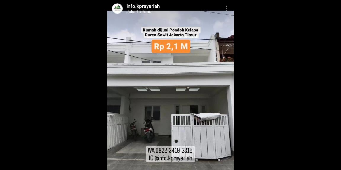 Rumah baru dalam kompleks Pondok Kelapa Duren Sawit Jakarta Timur Rumah baru dalam kompleks Pondok Kelapa Duren Sawit Jakarta Timur