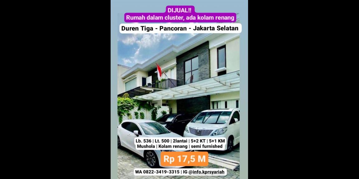 Rumah mewah ada kolam renang Duren Tiga Pancoran Jakarta Selatan Rumah mewah ada kolam renang Duren Tiga Pancoran Jakarta Selatan