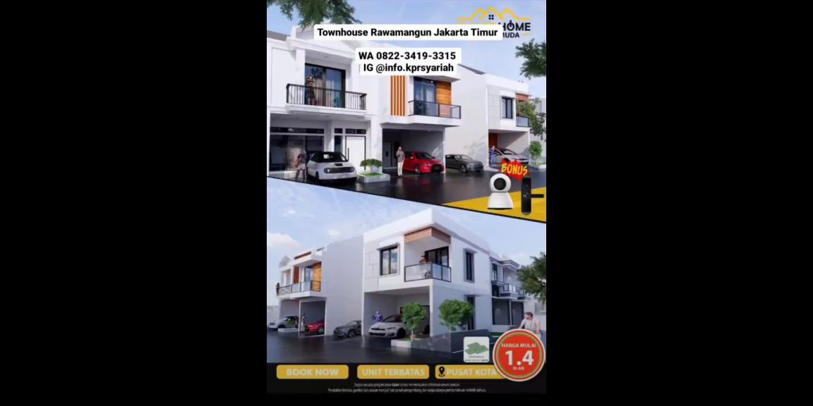 Townhouse modern Rawamangun Pusat kota Jakarta Timur Townhouse modern Rawamangun Pusat kota Jakarta Timur