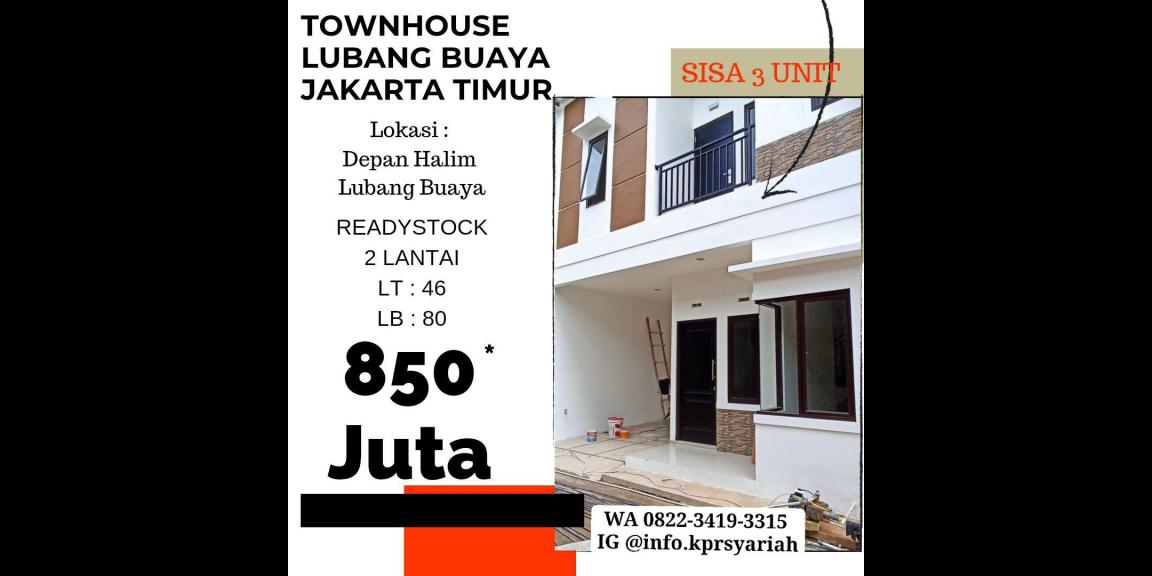 Rumah 2lantai Lubang Buaya Jakarta Timur dekat Raya Pondok Gede  Rumah 2lantai Lubang Buaya Jakarta Timur dekat Raya Pondok Gede