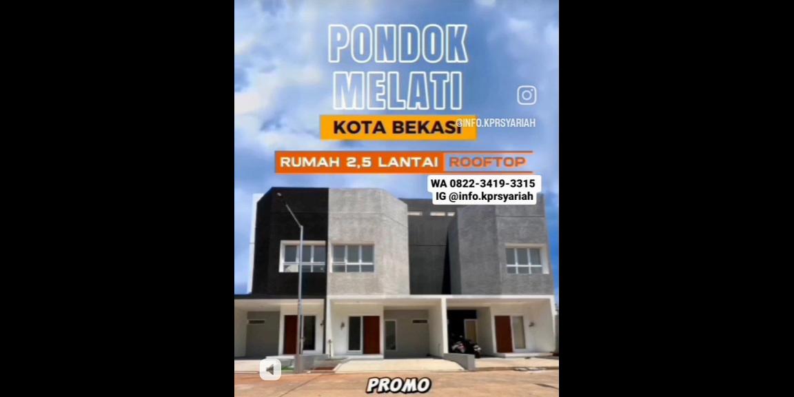 Rumah rooftop Pondok Melati Bekasi dekat Raya Hankam Rumah rooftop Pondok Melati Bekasi dekat Raya Hankam
