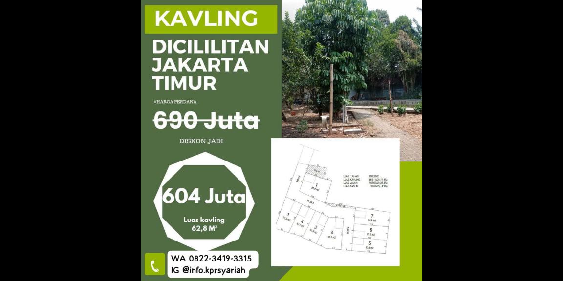 Tanah kavling Cililitan Kramatjati Jakarta Timur  Tanah kavling Cililitan Kramatjati Jakarta Timur