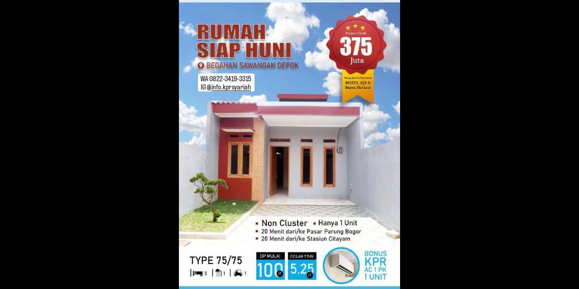 Rumah siaphuni 3kamar Sawangan Depok Rumah siaphuni 3kamar Sawangan Depok