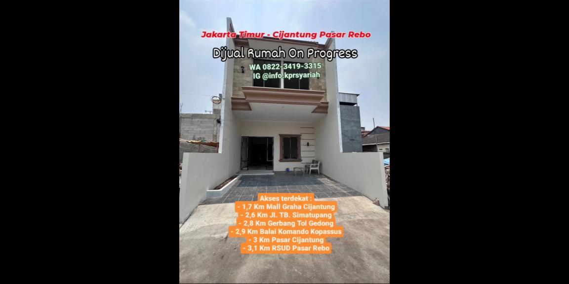 Dijual Rumah dekat Mall Cijantung Pasar Rebo Jakarta Timur  Dijual Rumah dekat Mall Cijantung Pasar Rebo Jakarta Timur