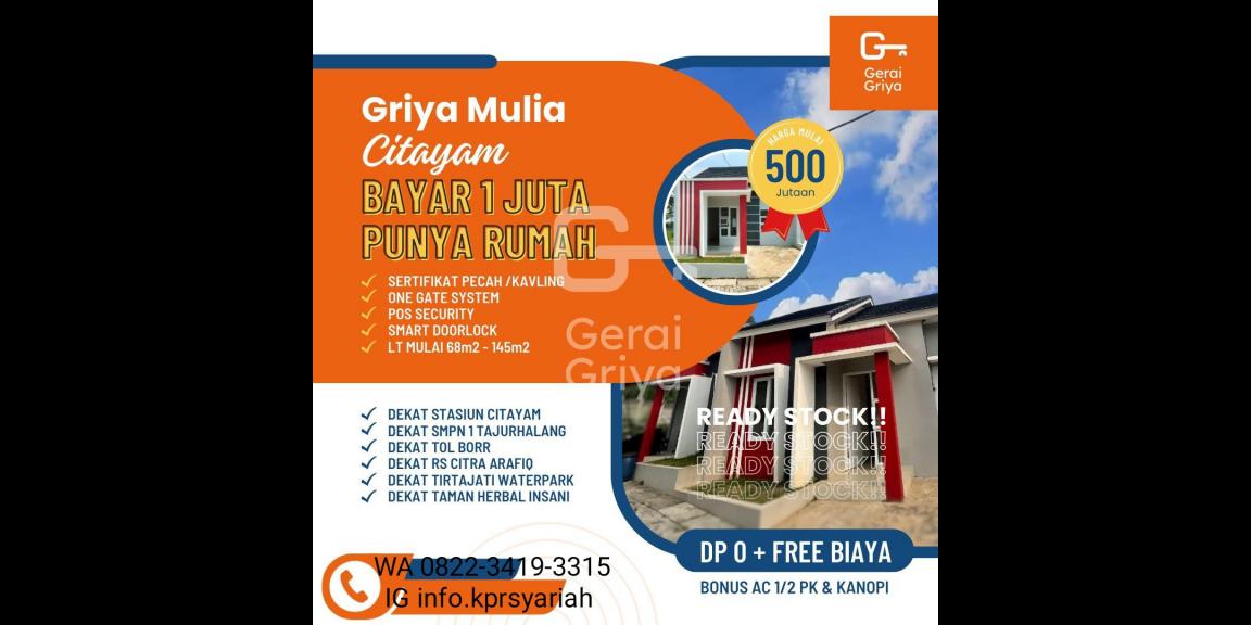 Hunian minimalis modern strategis dekat Stasiun Citayam Bogor Hunian minimalis modern strategis dekat Stasiun Citayam Bogor